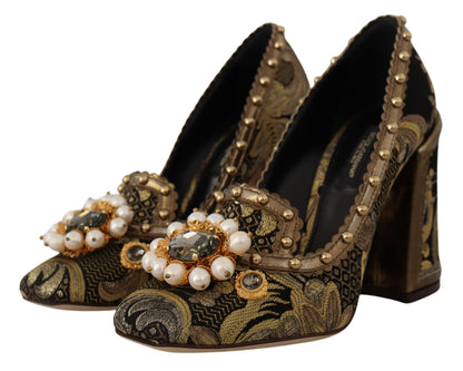 Елегантні туфлі Dolce &amp; Gabbana із золотистого жакарду і парчі