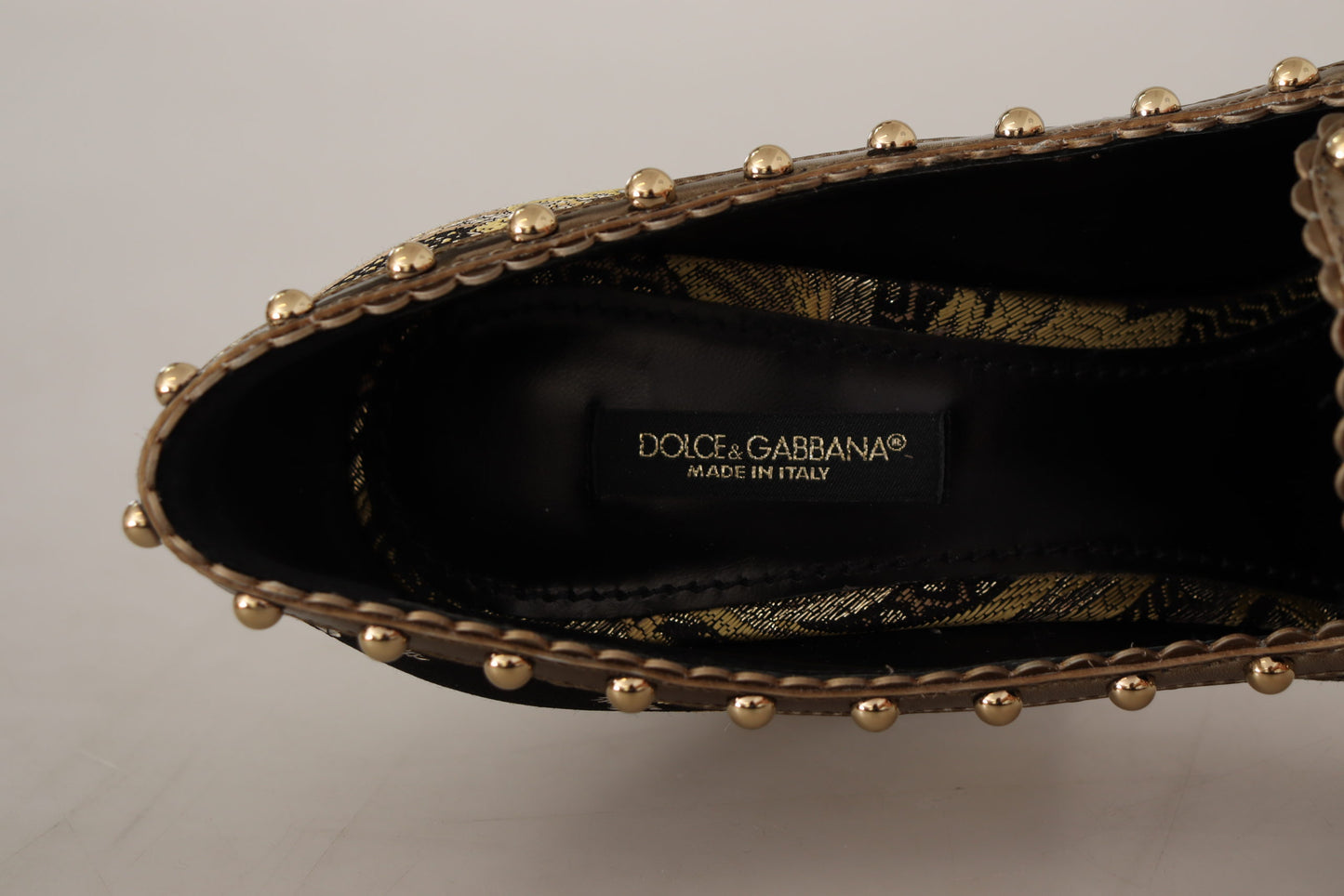 Елегантні туфлі Dolce &amp; Gabbana із золотистого жакарду і парчі