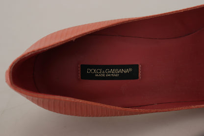 Рожеві туфлі на підборах з екзотичної шкіри Dolce &amp; Gabbana