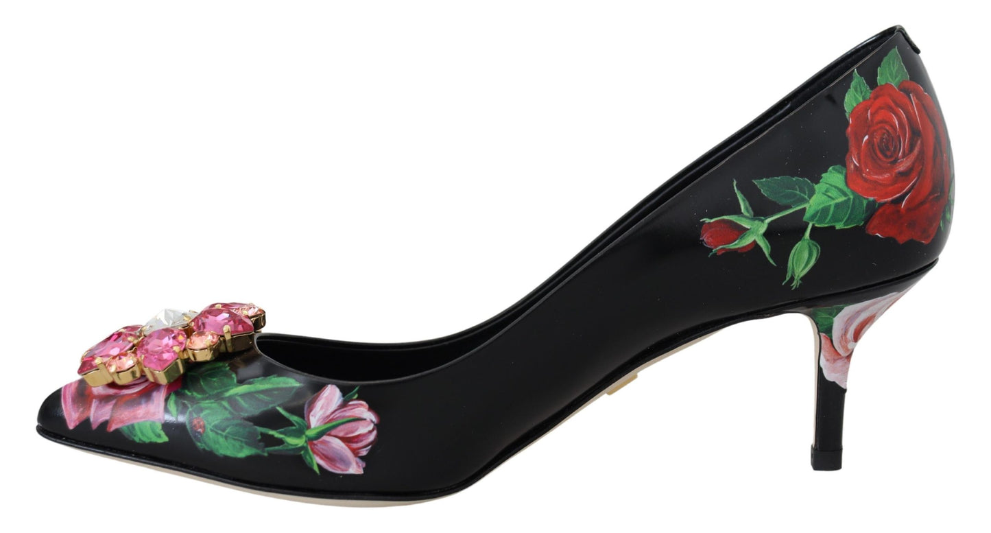 Елегантні туфлі Dolce &amp; Gabbana з квітковим кристалом