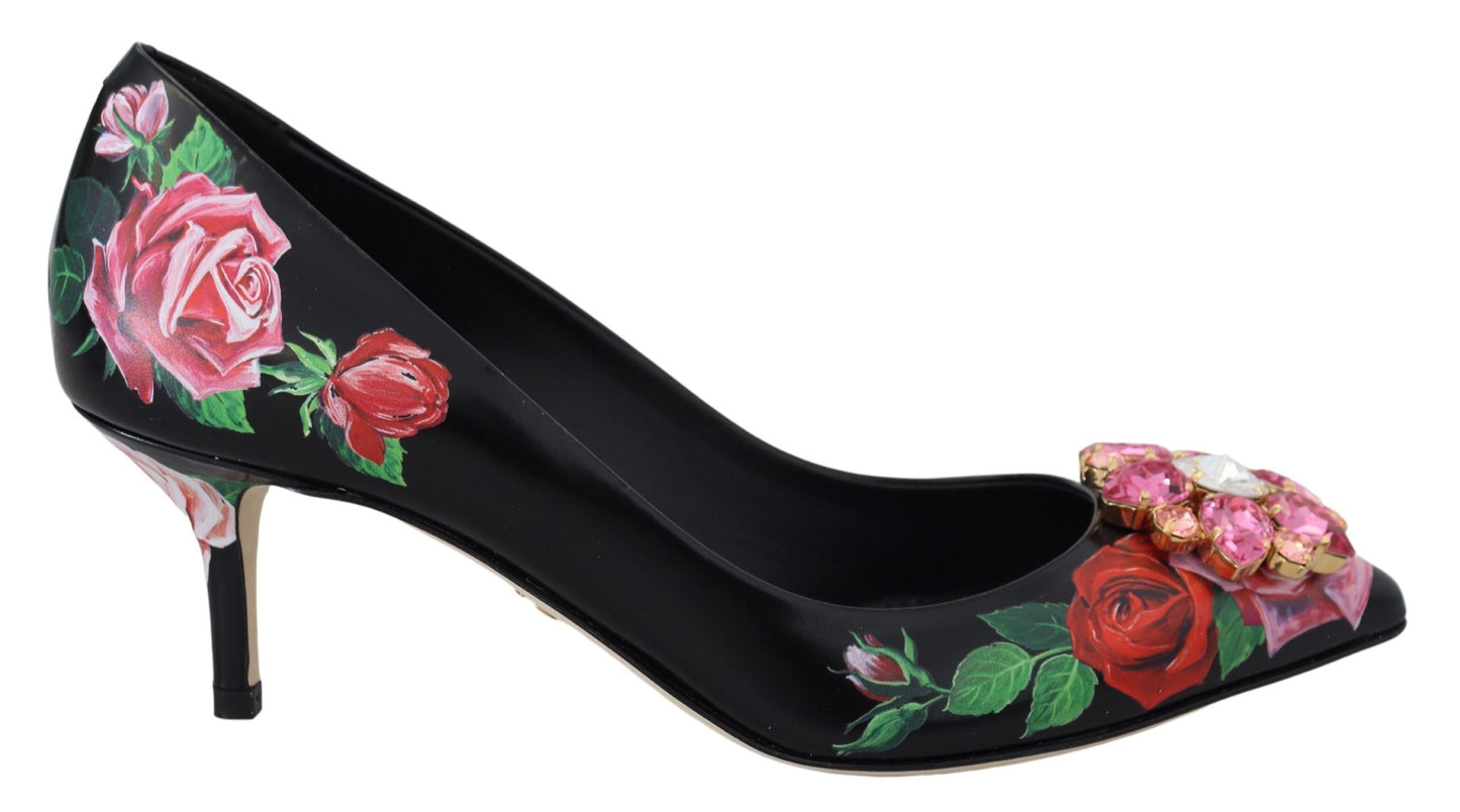 Елегантні туфлі Dolce &amp; Gabbana з квітковим кристалом