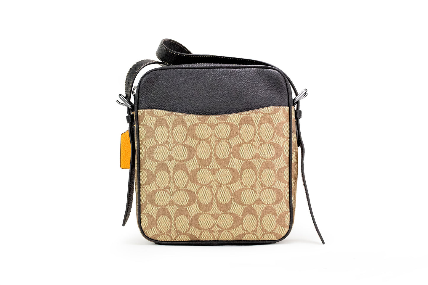 Полотняна сумка COACH Hudson 21 із фірмовим покриттям у смужку Varsity