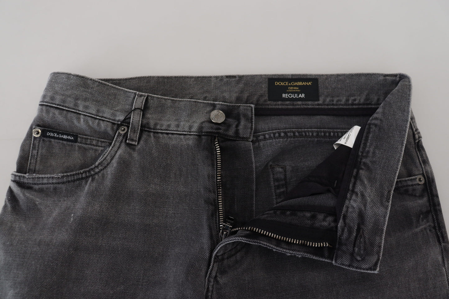 Dolce &amp; Gabbana Elegant Grey Care Denim Treasure