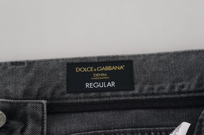 Dolce &amp; Gabbana Elegant Grey Care Denim Treasure