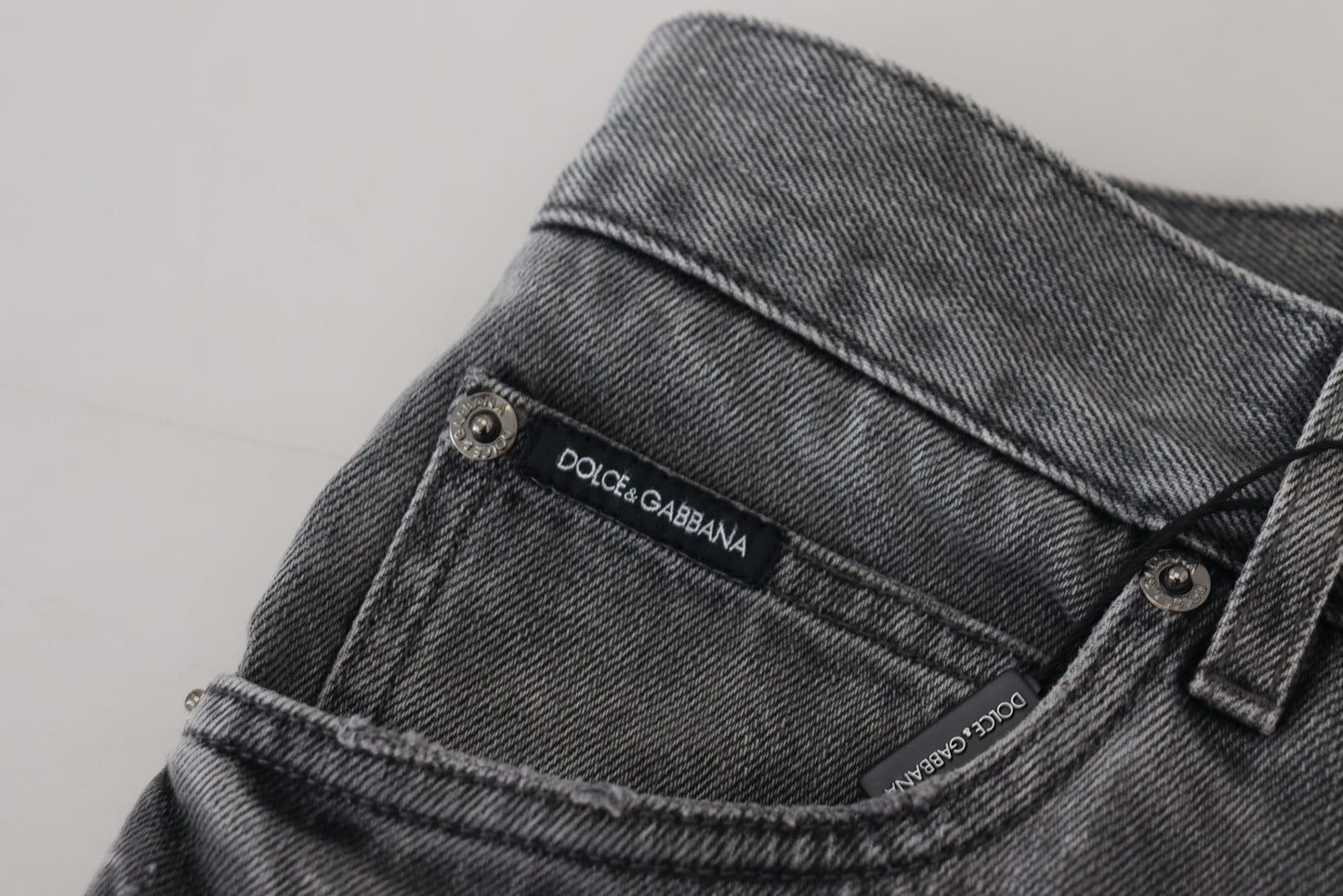 Dolce &amp; Gabbana Elegant Grey Care Denim Treasure