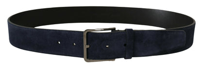Оксамитовий шкіряний ремінь Dolce &amp; Gabbana Navy Elegance