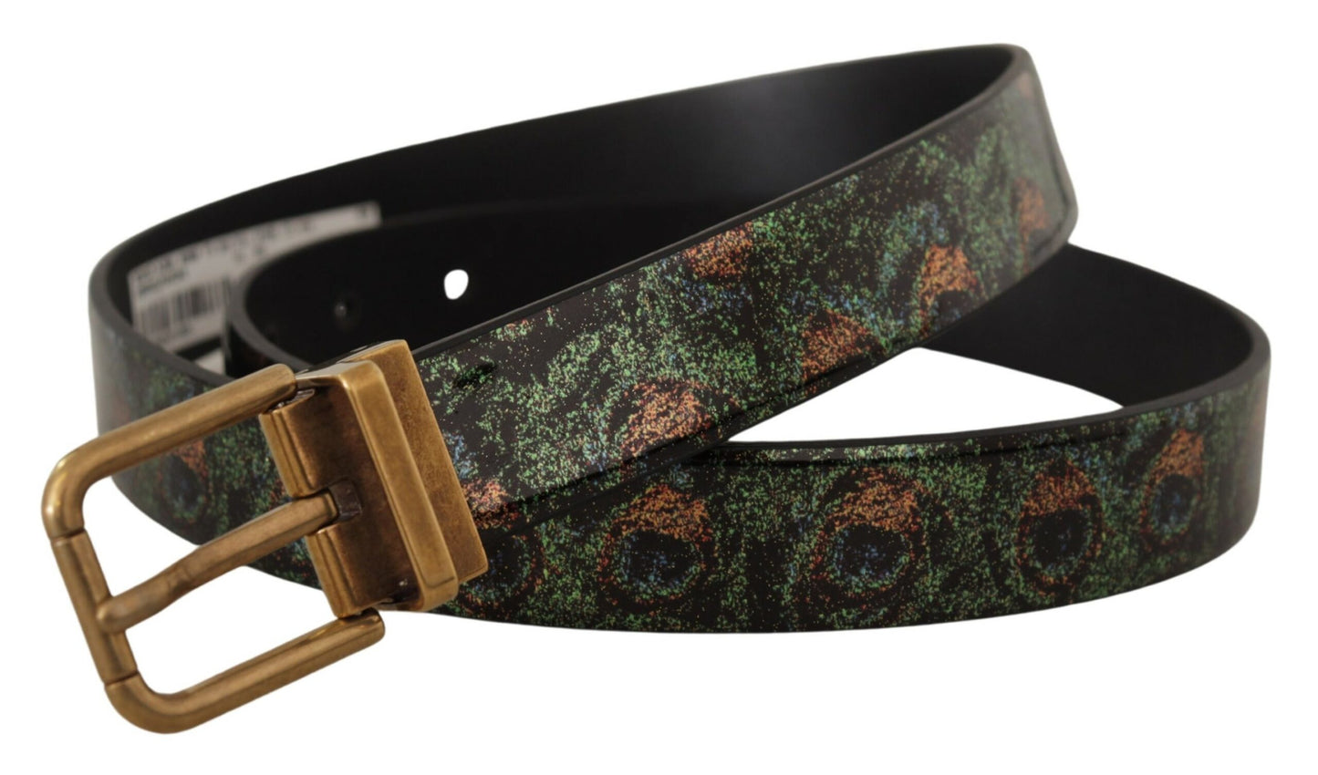 Елегантний ремінь зі шкіри Grosgrain чорного кольору Dolce &amp; Gabbana