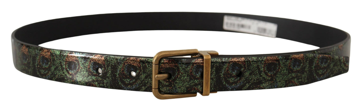 Елегантний ремінь зі шкіри Grosgrain чорного кольору Dolce &amp; Gabbana