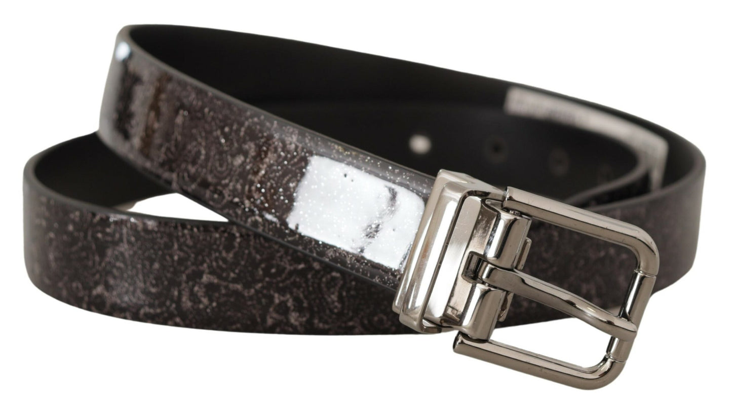 Витончений шкіряний ремінь Dolce &amp; Gabbana Grosgrain з металевою пряжкою
