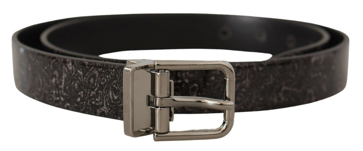 Витончений шкіряний ремінь Dolce &amp; Gabbana Grosgrain з металевою пряжкою