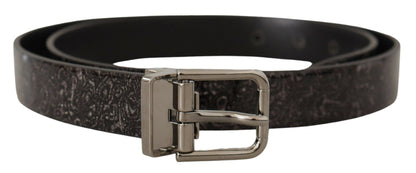 Витончений шкіряний ремінь Dolce &amp; Gabbana Grosgrain з металевою пряжкою