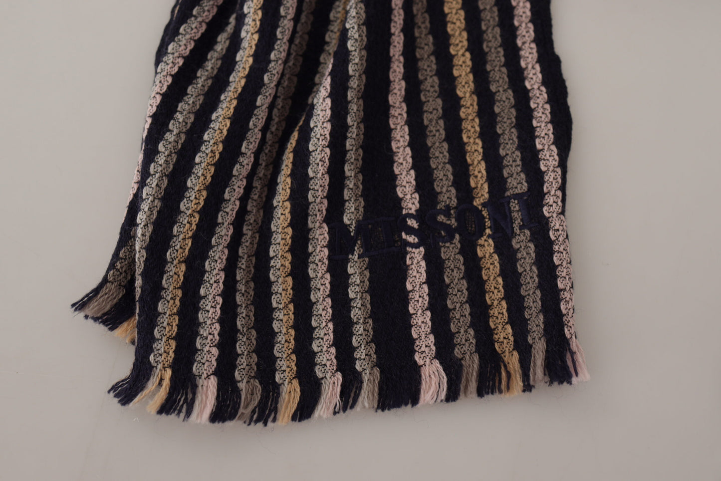 Автентичний різнокольоровий вовняний чоловічий шарф Missoni