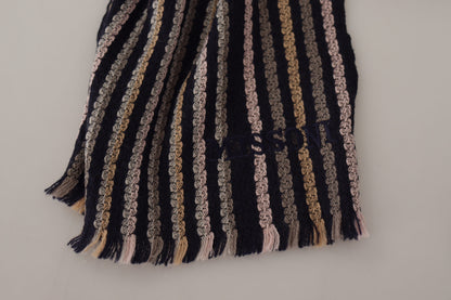 Автентичний різнокольоровий вовняний чоловічий шарф Missoni