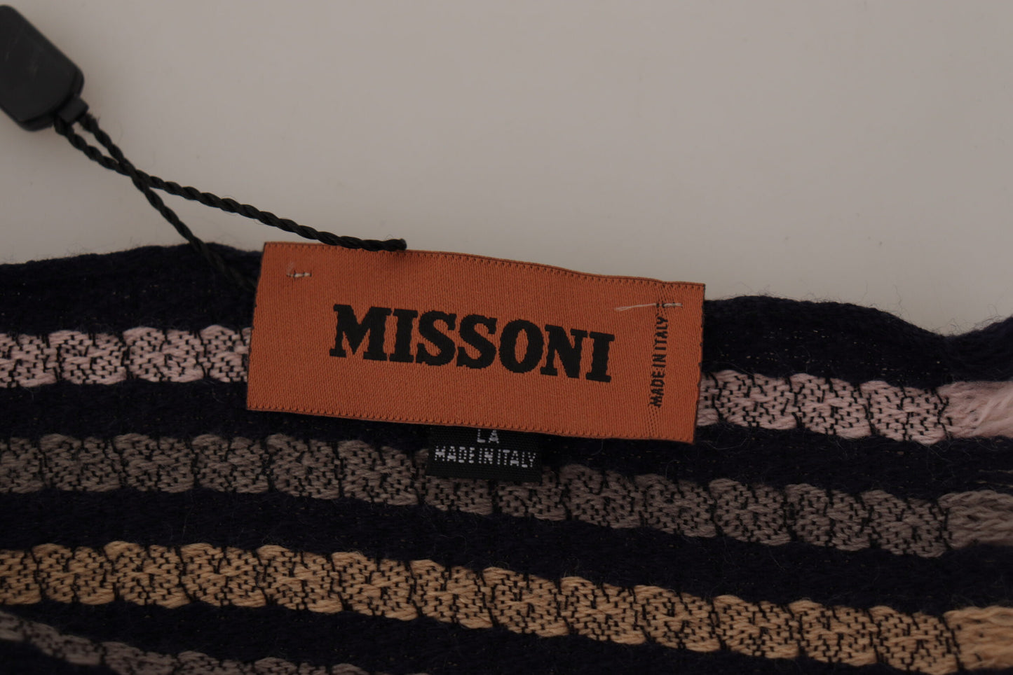 Автентичний різнокольоровий вовняний чоловічий шарф Missoni