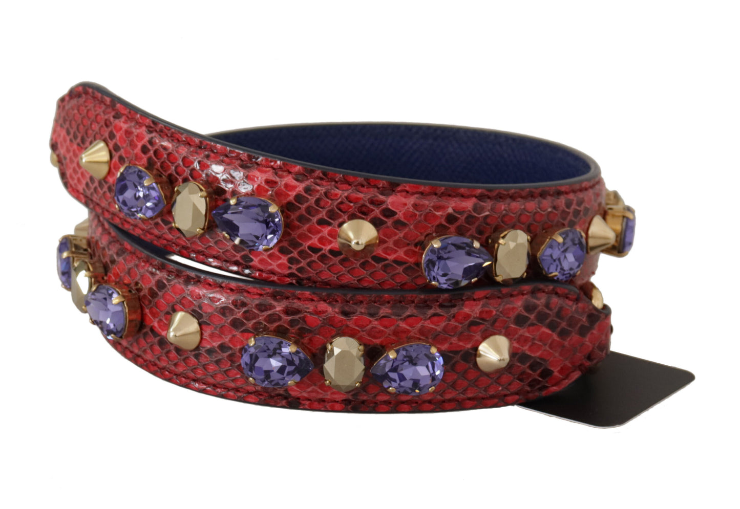 Елегантний ремінь для сумочки з червоної шкіри пітона Dolce &amp; Gabbana
