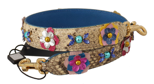 Елегантний бежевий ремінець зі шкіри пітона Dolce &amp; Gabbana