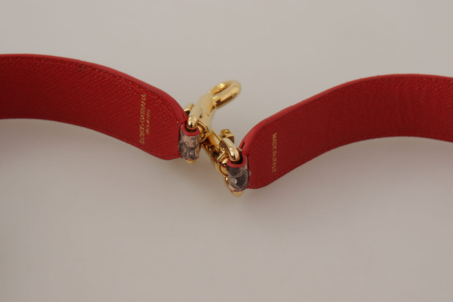 Коричневий ремінь для сумки Dolce &amp; Gabbana Chic із шкіри пітона