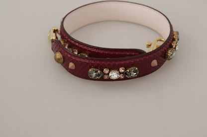 Елегантний ремінь сумки Dolce &amp; Gabbana зі шкіри пітона в Бордо