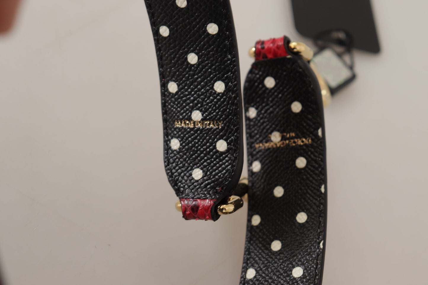 Елегантний ремінь на плече з червоної шкіри пітона Dolce &amp; Gabbana