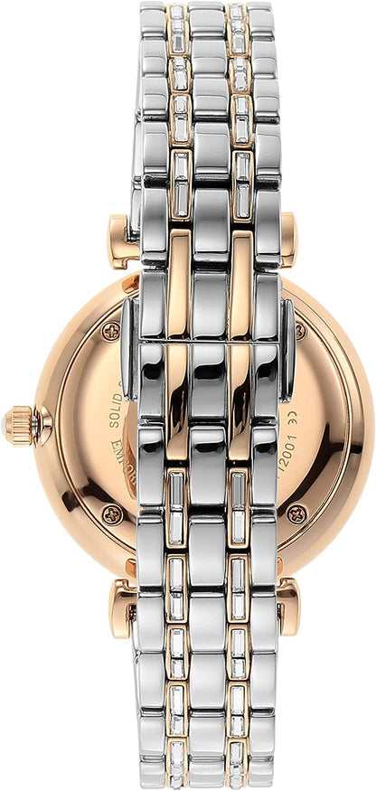 Елегантний двоколірний годинник Emporio Armani Crystal Pave