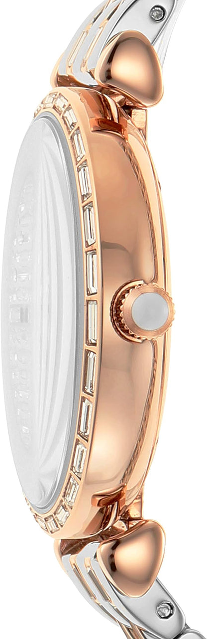 Елегантний двоколірний годинник Emporio Armani Crystal Pave