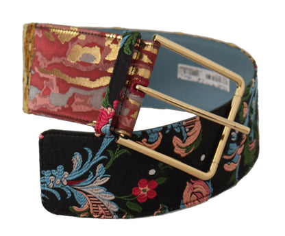 Багатобарвний шкіряний ремінь із тканини Dolce &amp; Gabbana