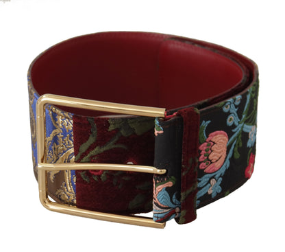Багатобарвний шкіряний ремінь Dolce &amp; Gabbana з вигравіруваним логотипом