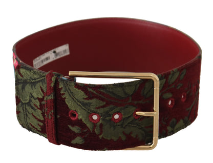 Багатобарвний шкіряний ремінь Dolce &amp; Gabbana з вигравіруваним логотипом