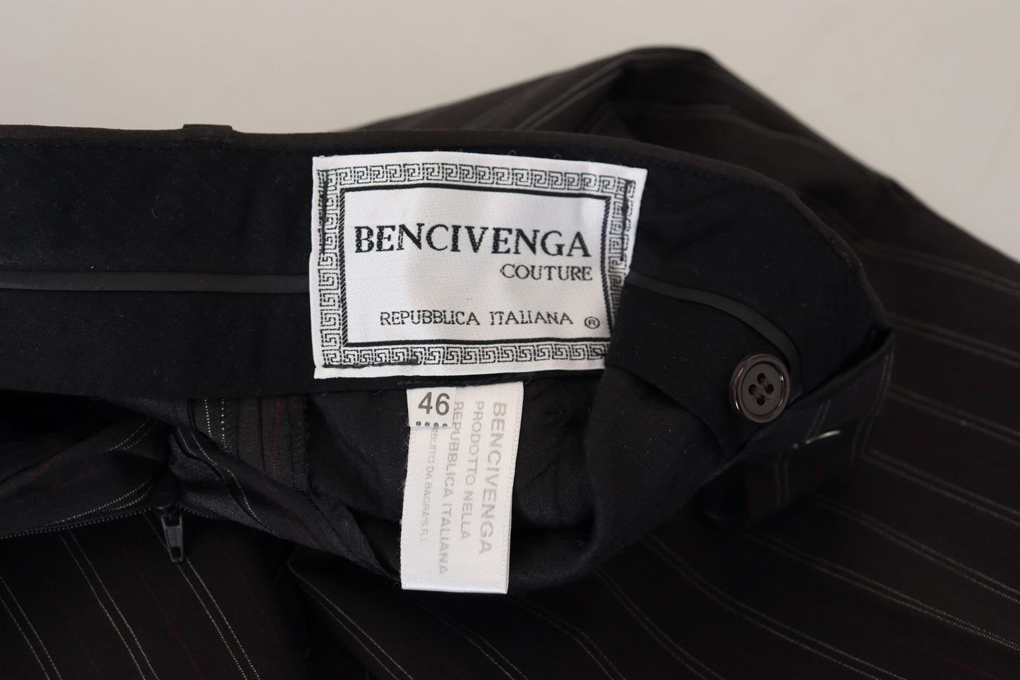 Елегантні чоловічі класичні штани з віскози в смужку BENCIVENGA