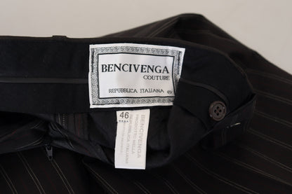Елегантні чоловічі класичні штани з віскози в смужку BENCIVENGA