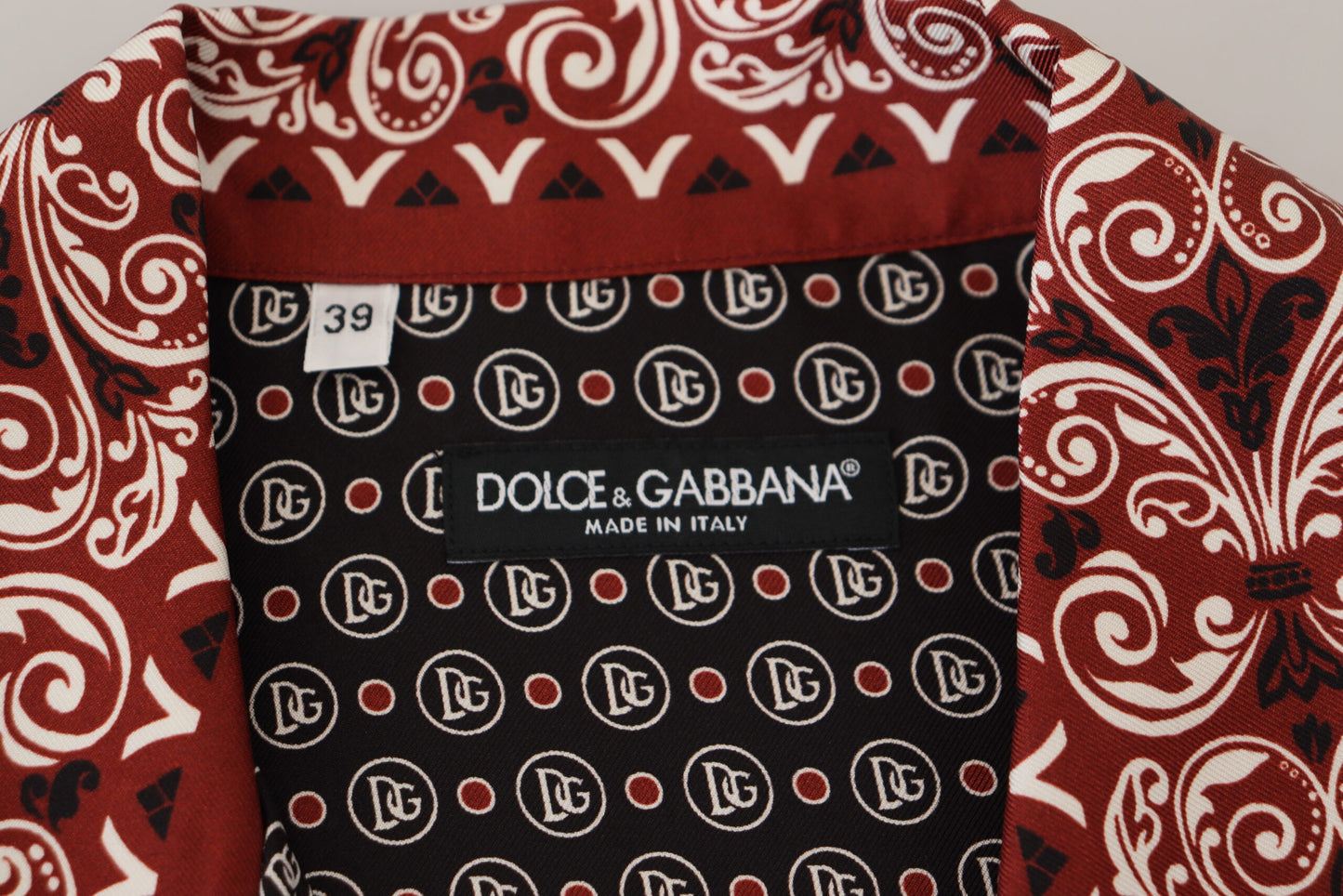 Елегантна багатоколірна шовкова повсякденна сорочка Dolce &amp; Gabbana