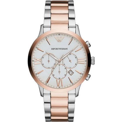 Елегантний двоколірний чоловічий годинник Emporio Armani