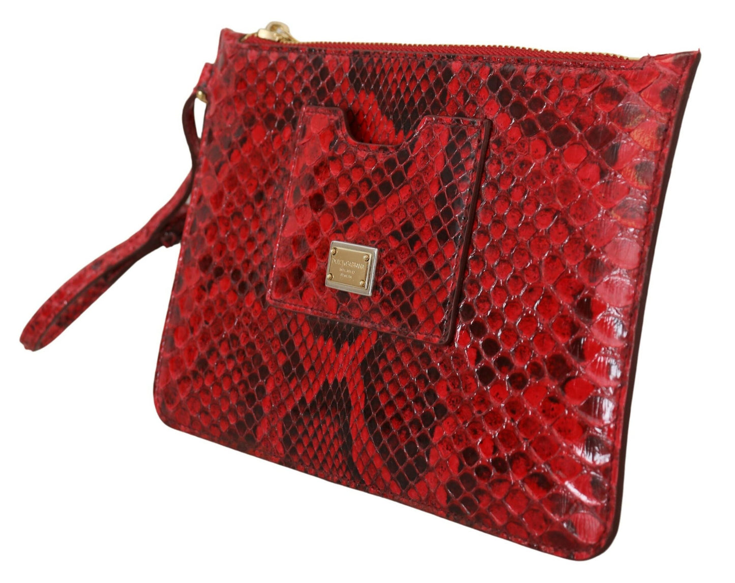 Елегантний червоний шкіряний змійовий клатч Dolce &amp; Gabbana Ayers