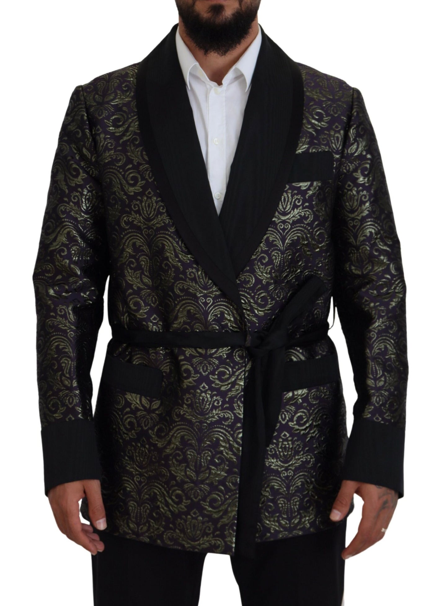 Золотий жаккардовий жакет Dolce &amp; Gabbana