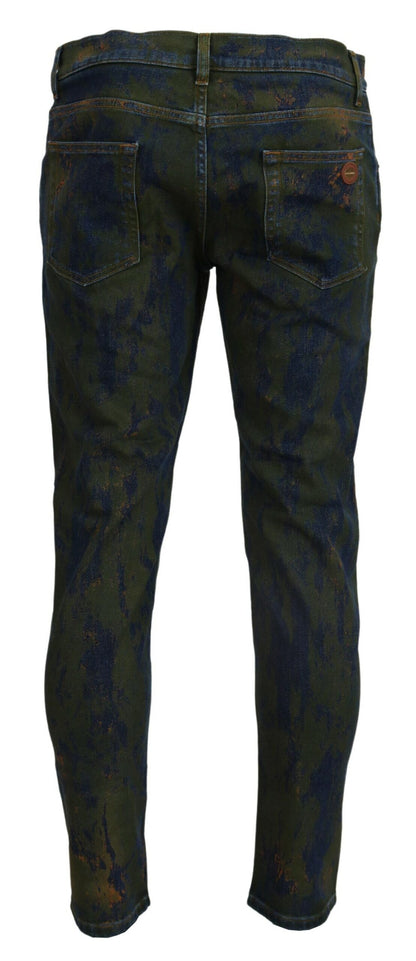 Джинси Dolce &amp; Gabbana Chic Slim-Fit із зеленого кольору