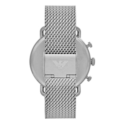Витончений годинник із срібним сталевим хронографом Emporio Armani
