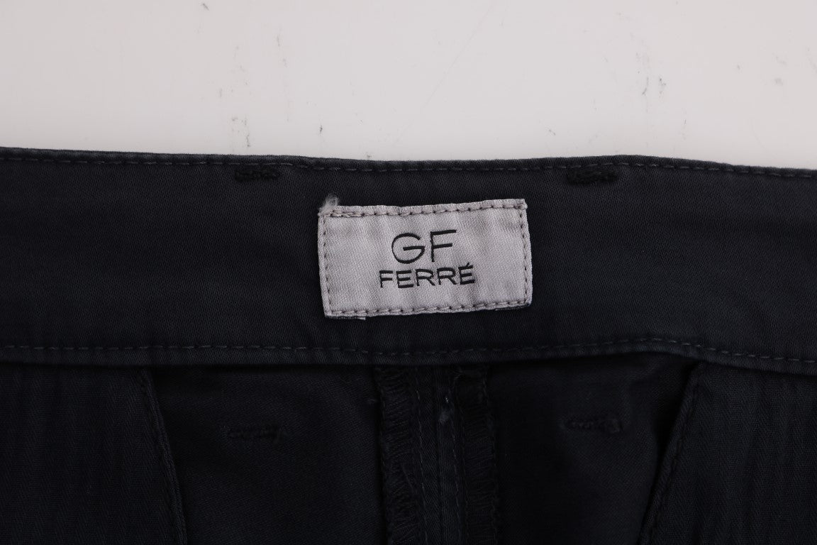 Сині бавовняні стрейч-штани GF Ferre Chic Slim Fit