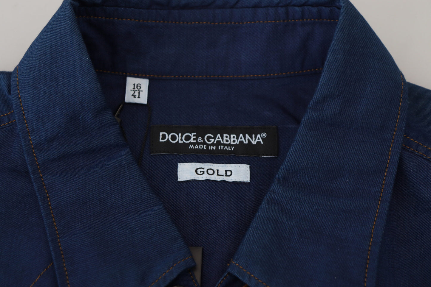 Елегантна синя джинсова повсякденна сорочка Dolce &amp; Gabbana