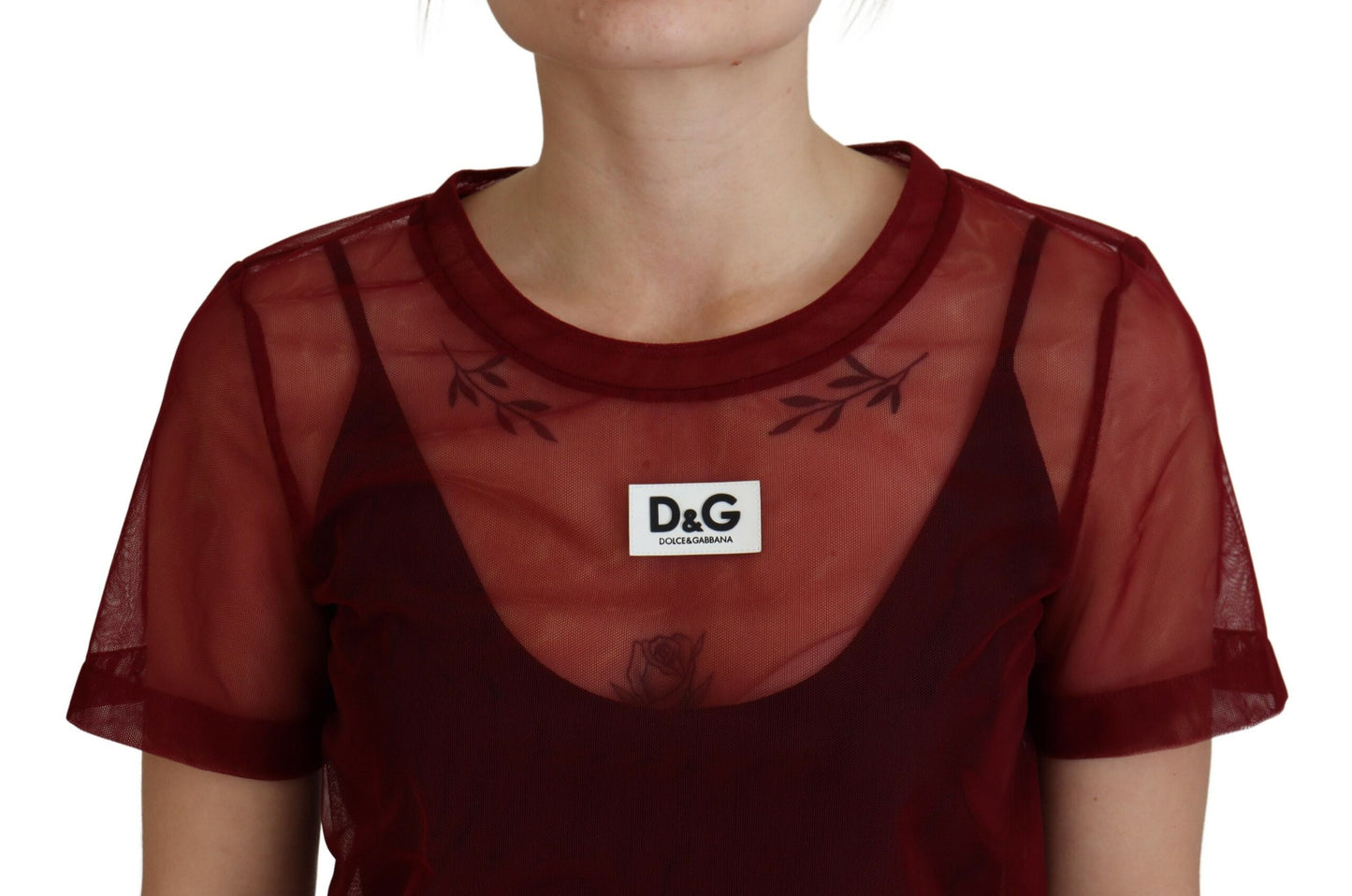 Бордова міні-сукня Dolce &amp; Gabbana - італійська елегантність