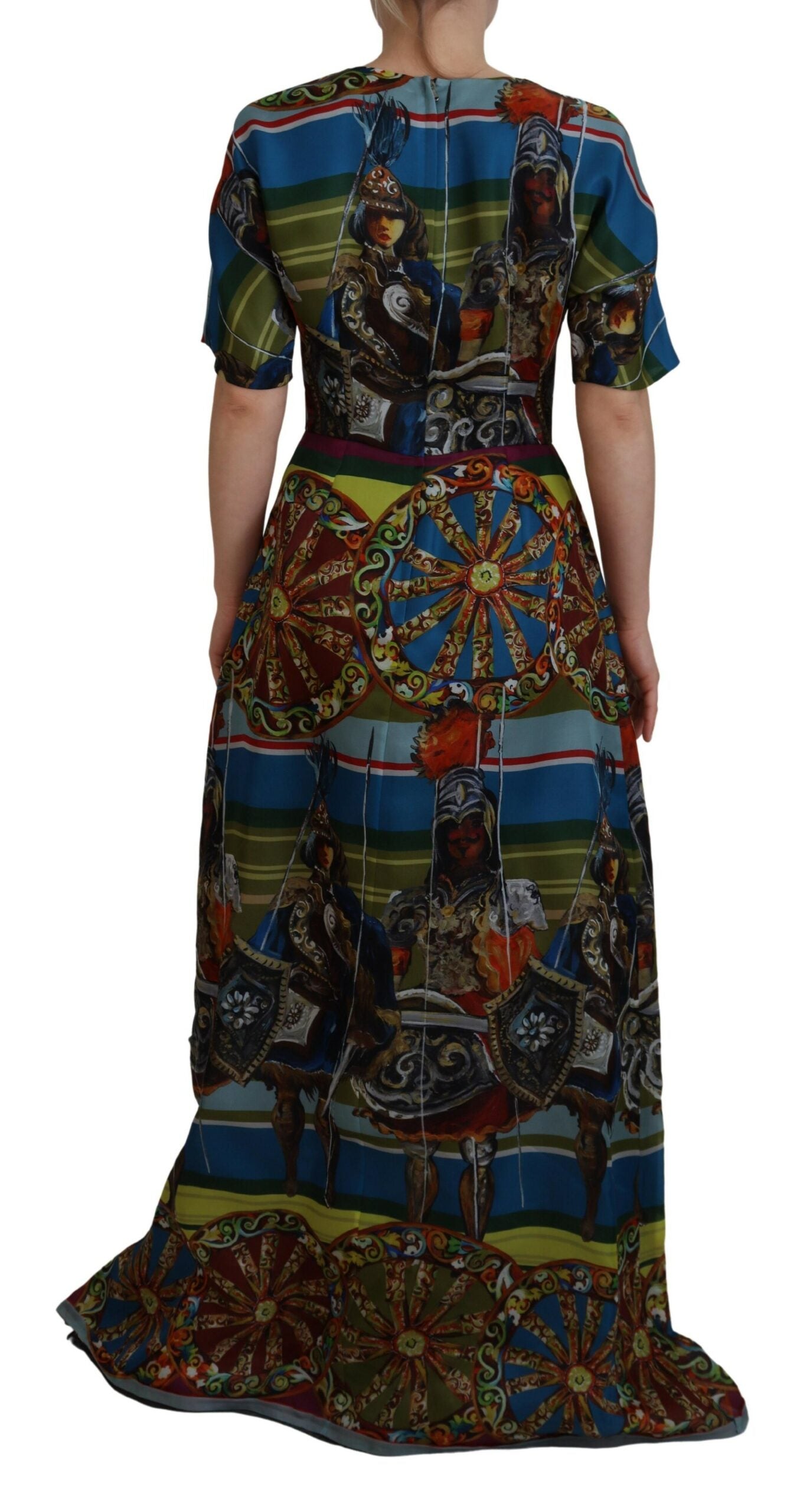 Довга шовкова сукня сицилійської елегантності Dolce &amp; Gabbana
