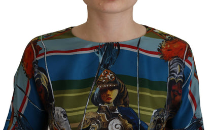 Довга шовкова сукня сицилійської елегантності Dolce &amp; Gabbana
