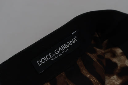 Шкіряна міні-спідниця Dolce &amp; Gabbana із високою талією А-силуету