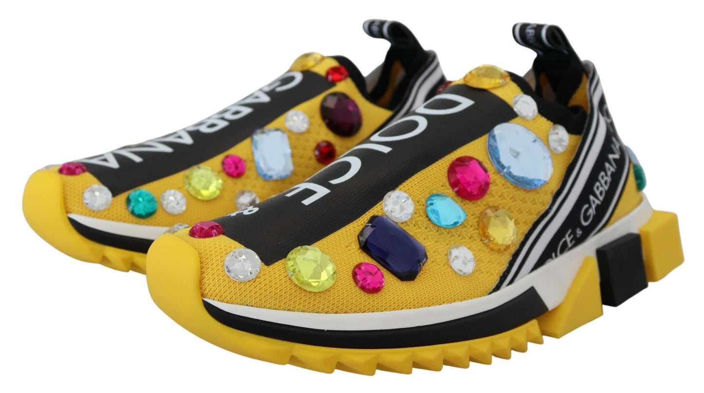 Вишукані жовті кросівки з технічної тканини Dolce &amp; Gabbana