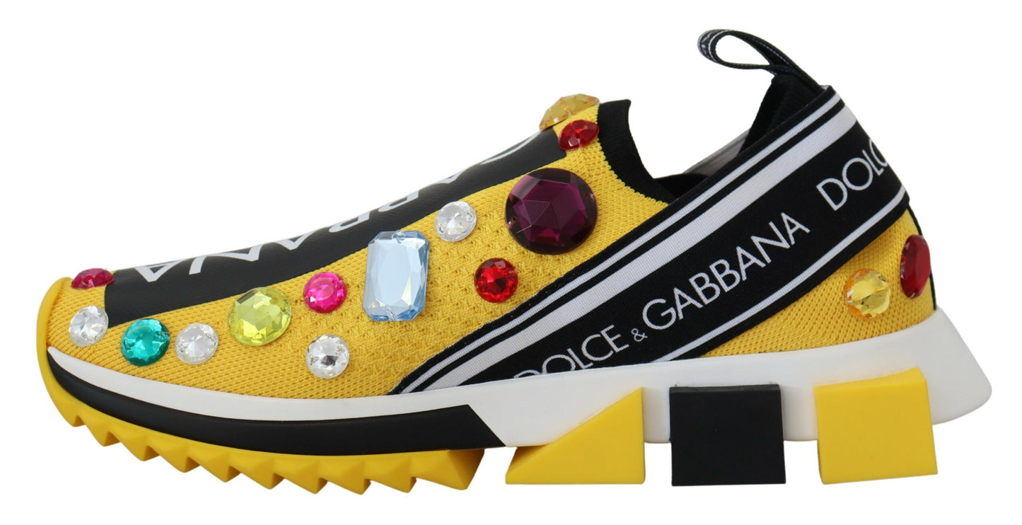 Вишукані жовті кросівки з технічної тканини Dolce &amp; Gabbana