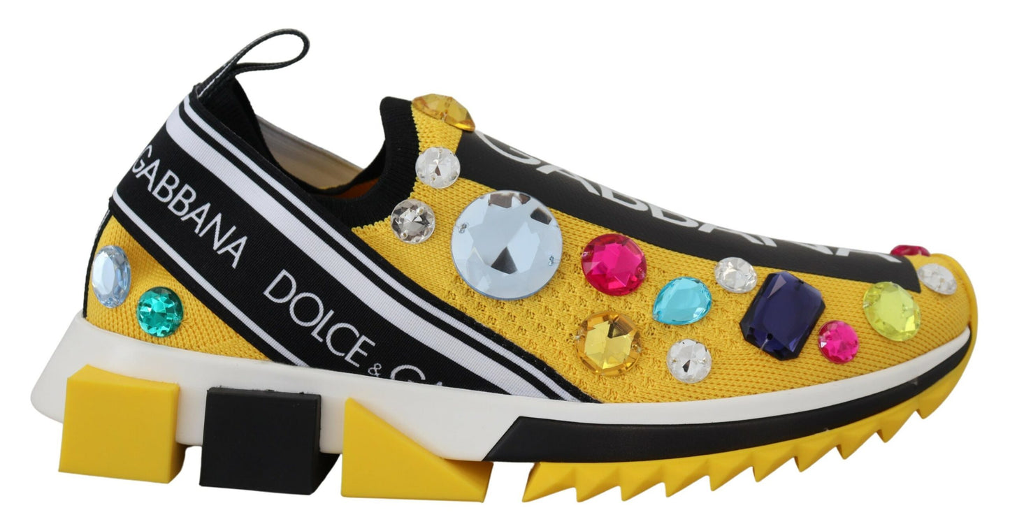 Вишукані жовті кросівки з технічної тканини Dolce &amp; Gabbana