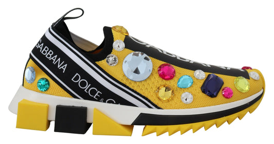 Вишукані жовті кросівки з технічної тканини Dolce &amp; Gabbana