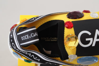 Вишукані жовті кросівки з технічної тканини Dolce &amp; Gabbana