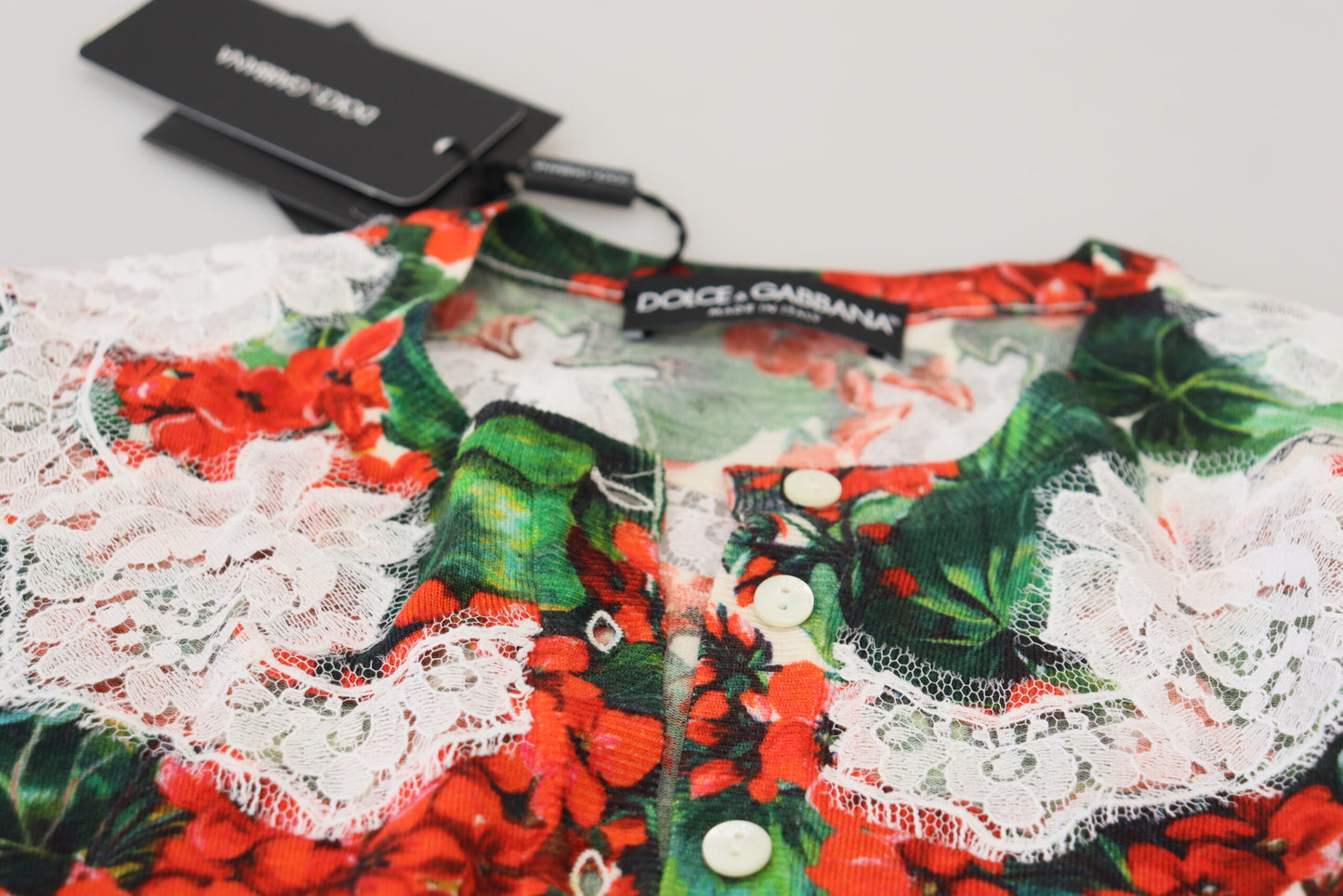 Елегантний кардиган Dolce &amp; Gabbana з квітковим вирізом