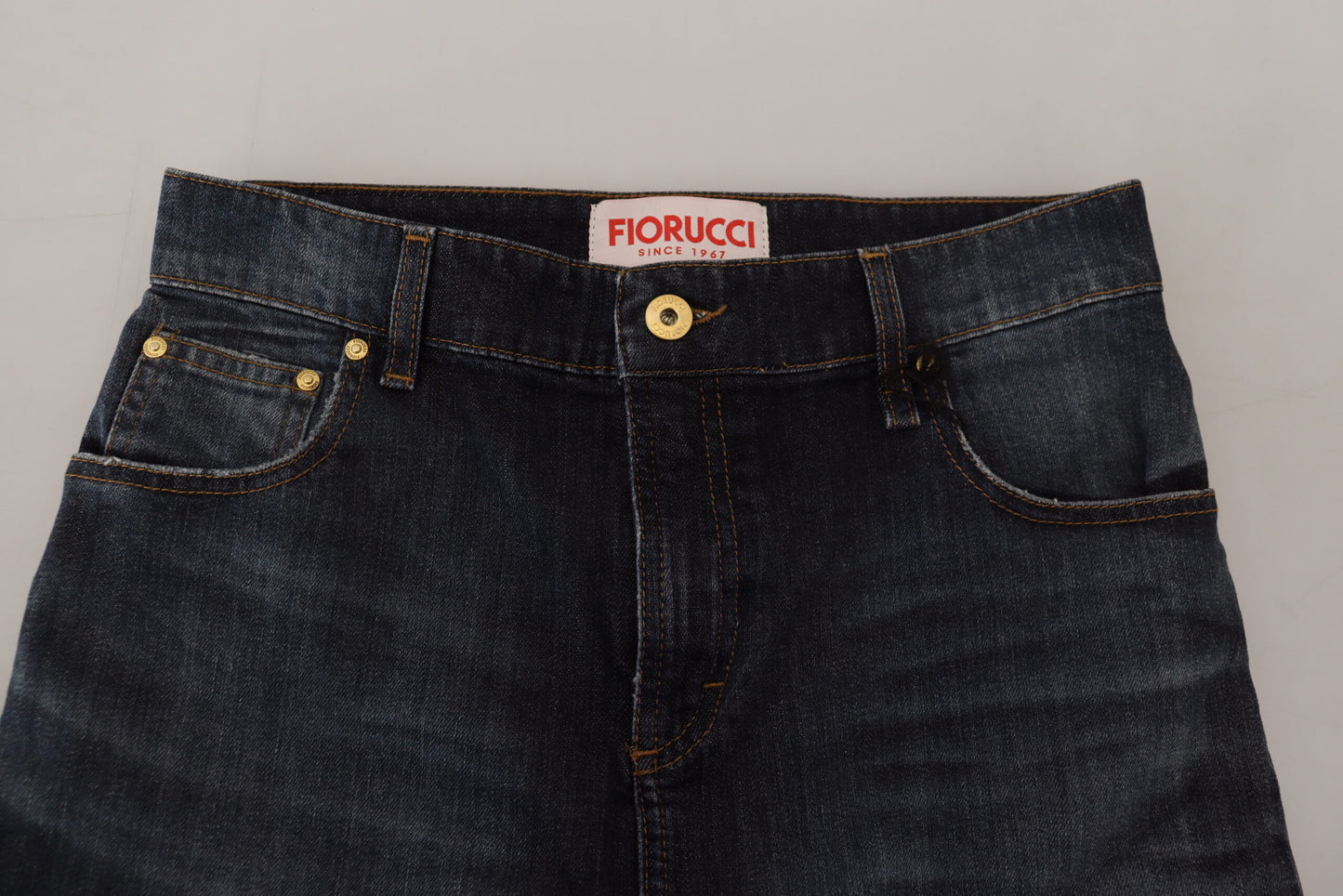Темно-синя джинсова спідниця Fiorucci Chic із середньою талією