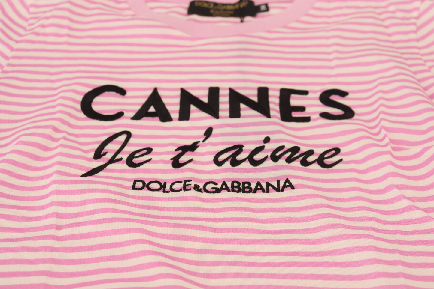 Ексклюзивна бавовняна футболка Dolce &amp; Gabbana у смужку